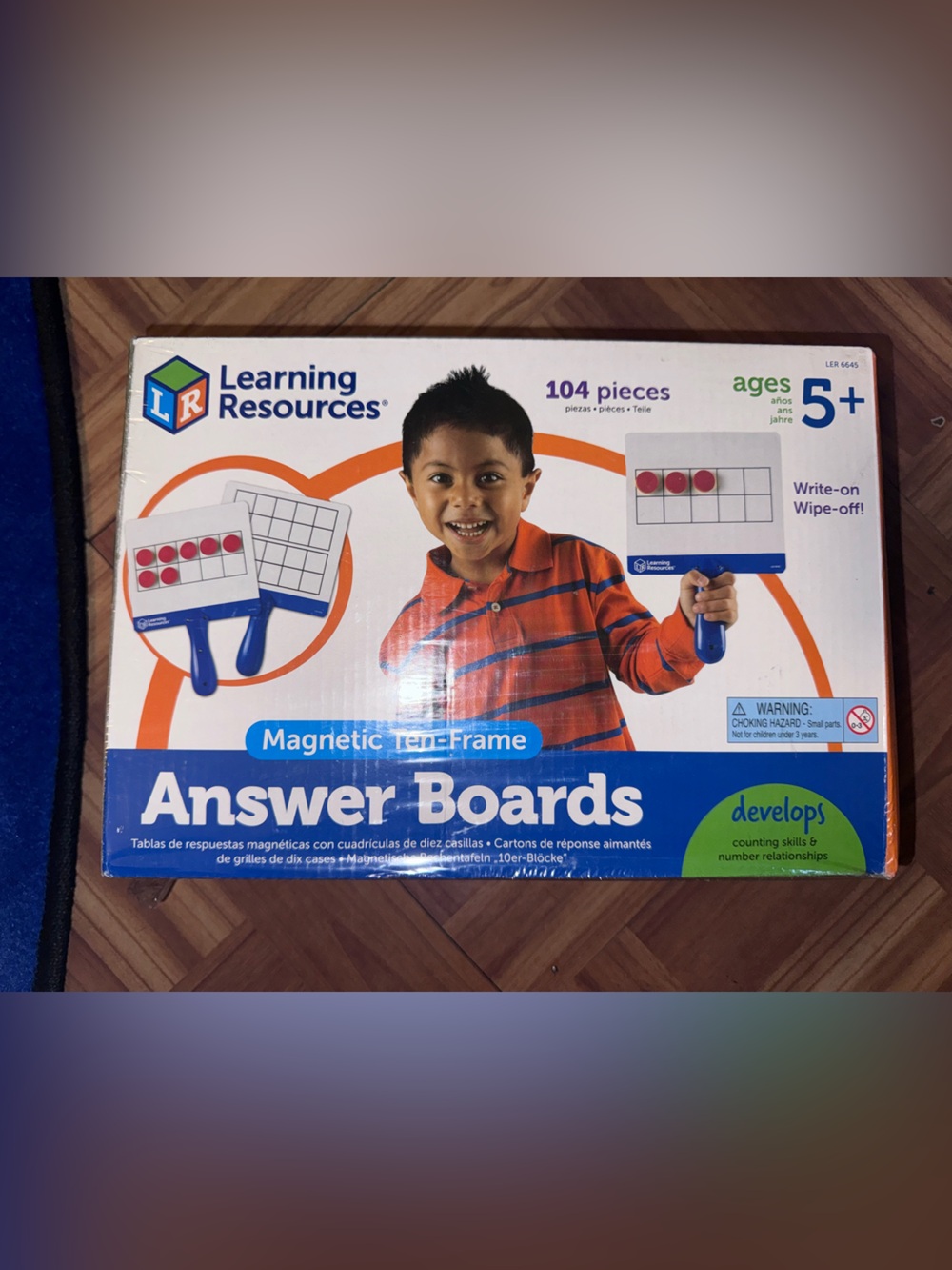 Learning Resources Magnetic Ten-Frame Answer Boards 104 Pc Set NEW